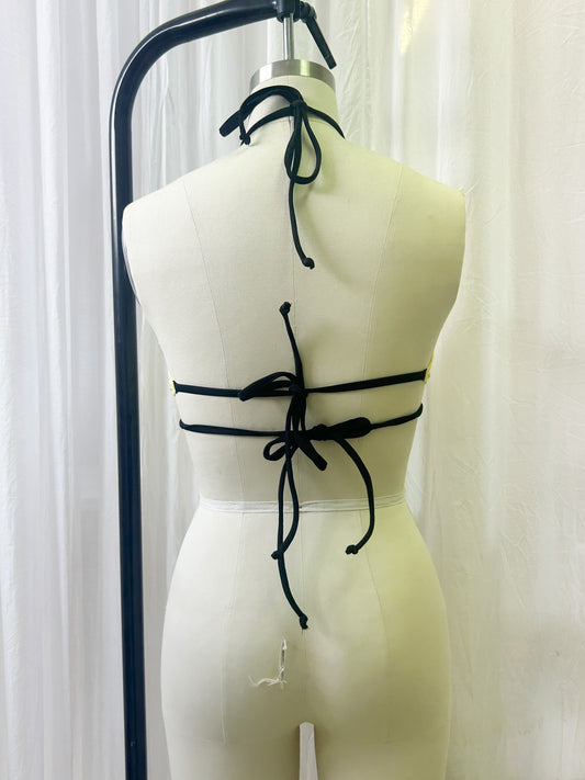 mini top - yellow/black