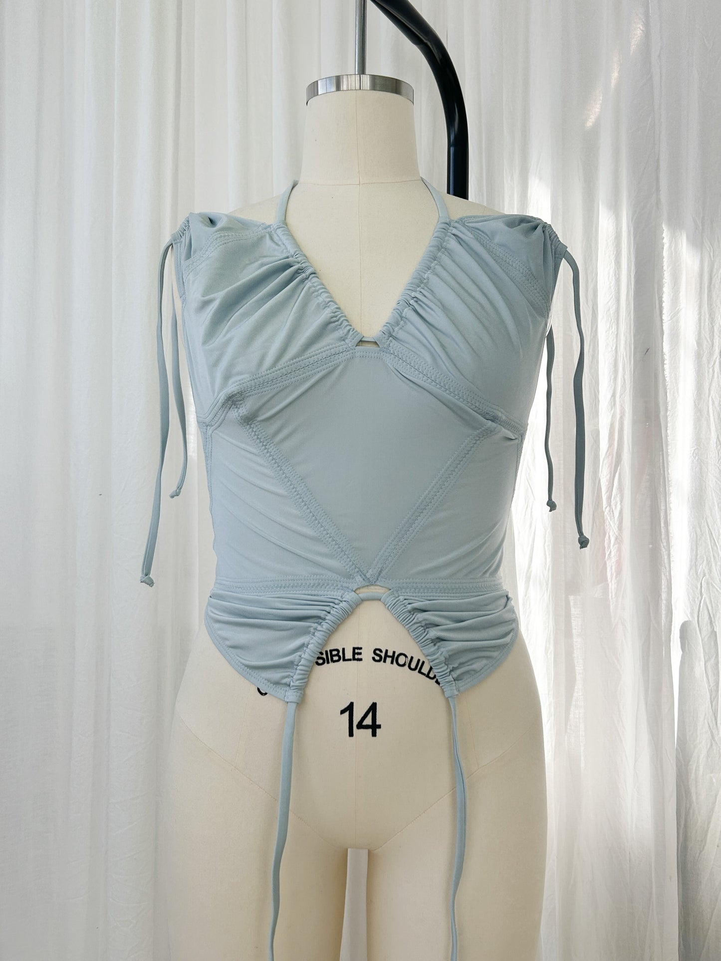 AW23- Tankini top- silver (medium)