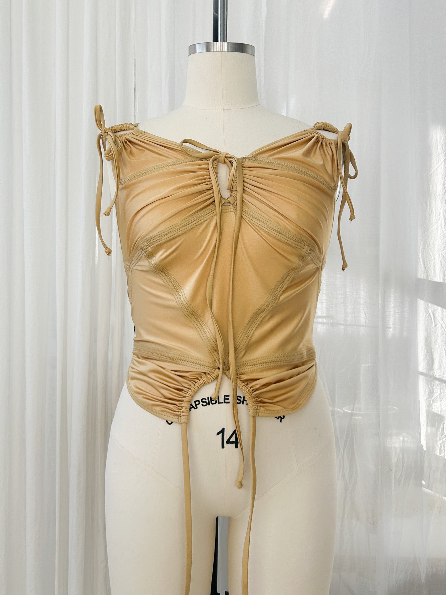 Tankini top - gold (large)