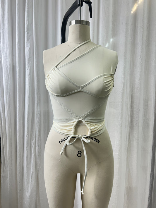 Pearl One Shoulder Tank Top (2/2)- XS