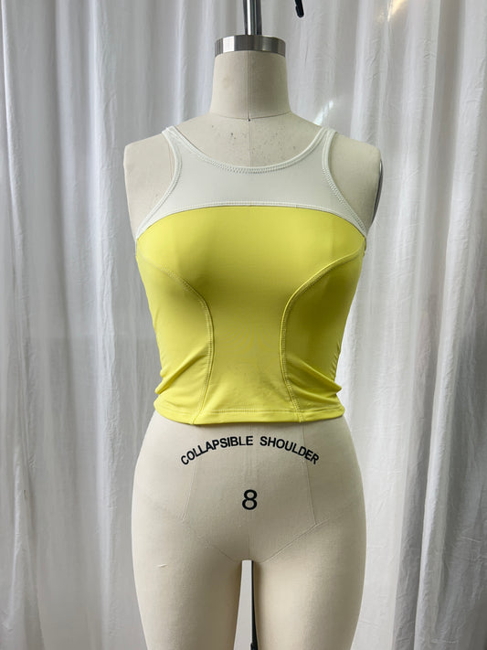 Lemon/Pearl Racerback Tank - XS