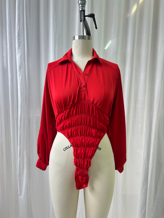 Red Layout Leotard - 6/8