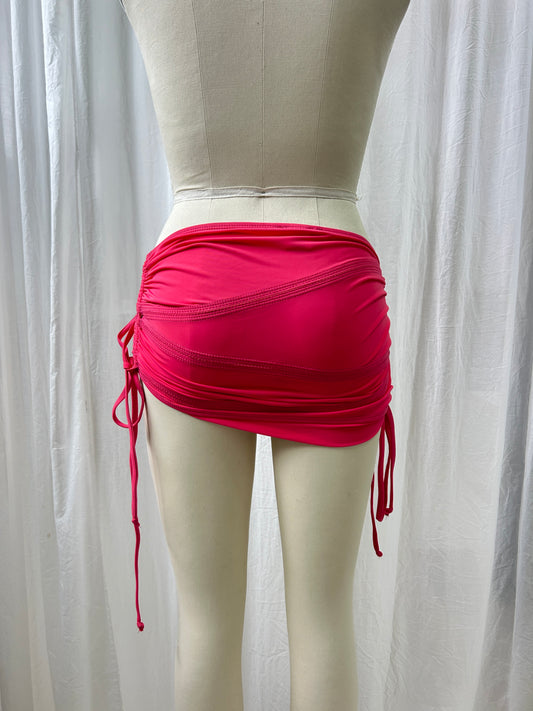 Fuchsia Pink Bandeau Mini Skirt - S