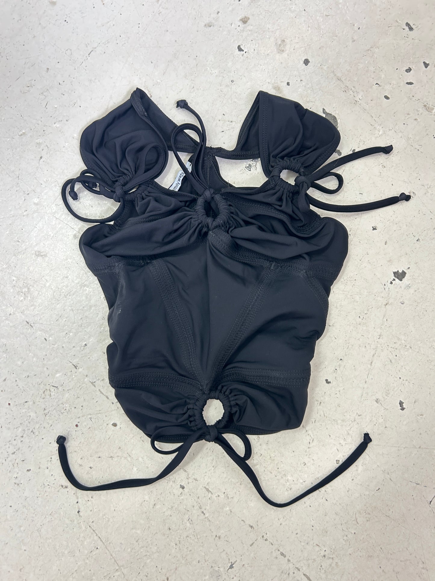 Black Tankini Top - XS