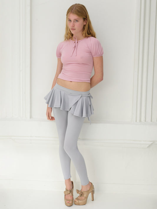 Skirted flute legging - grey