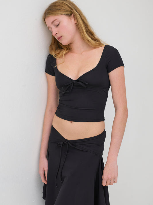 Sweetheart baby tee - black