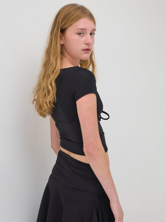 Sweetheart baby tee - black