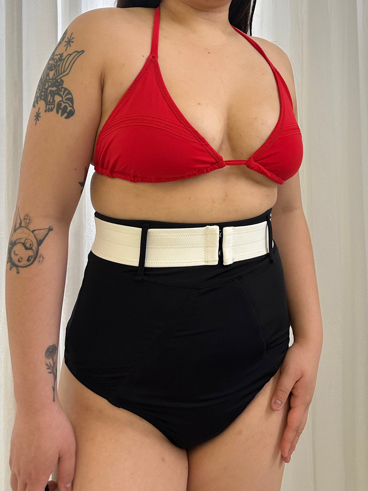 Classic triangle bikini top - black