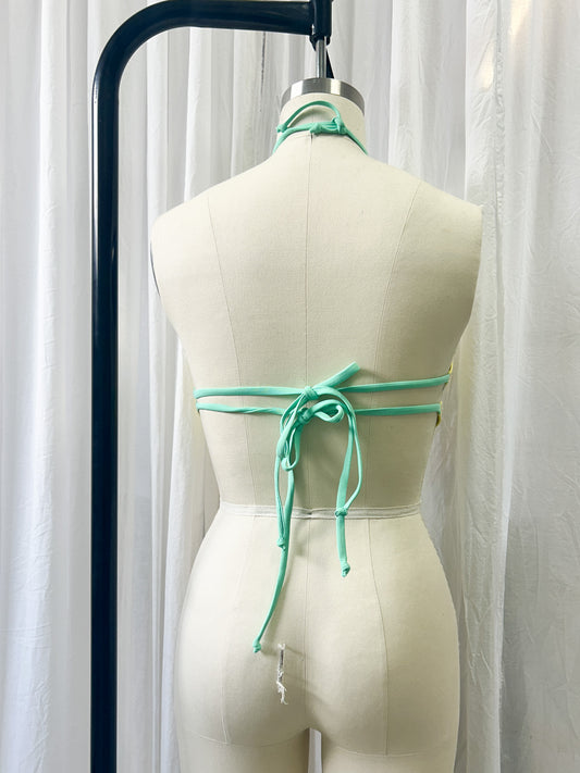 Mini top - lemon, aqua (one size)