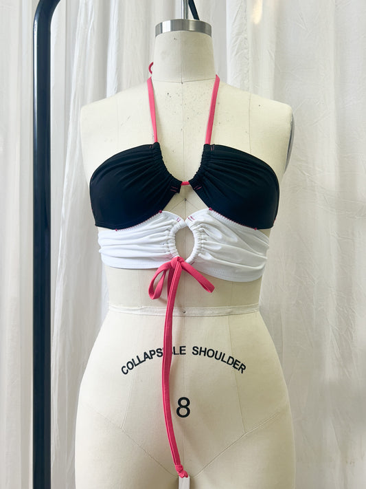 Mini top - white, pink, black (one size)