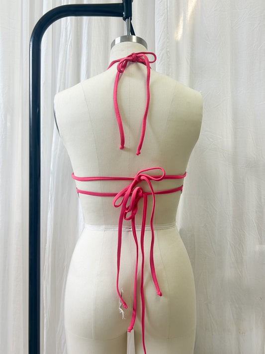 Mini top - white, pink, black (one size)