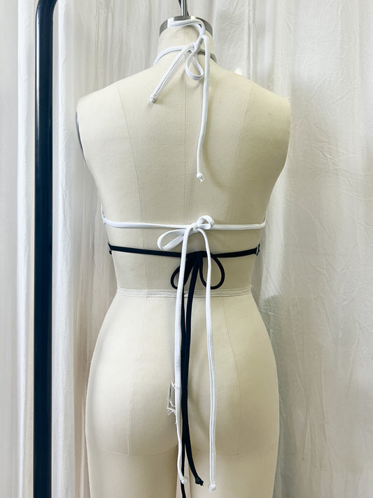 Mini top - white, black (one size)