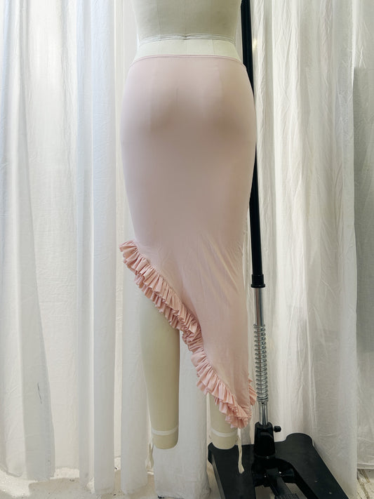 AW23 - Frilly long skirt - baby pink (extra small)