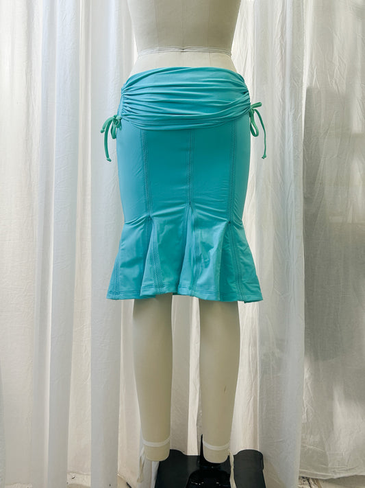 AW23 Fluted pencil skirt - blue, mint (extra small)