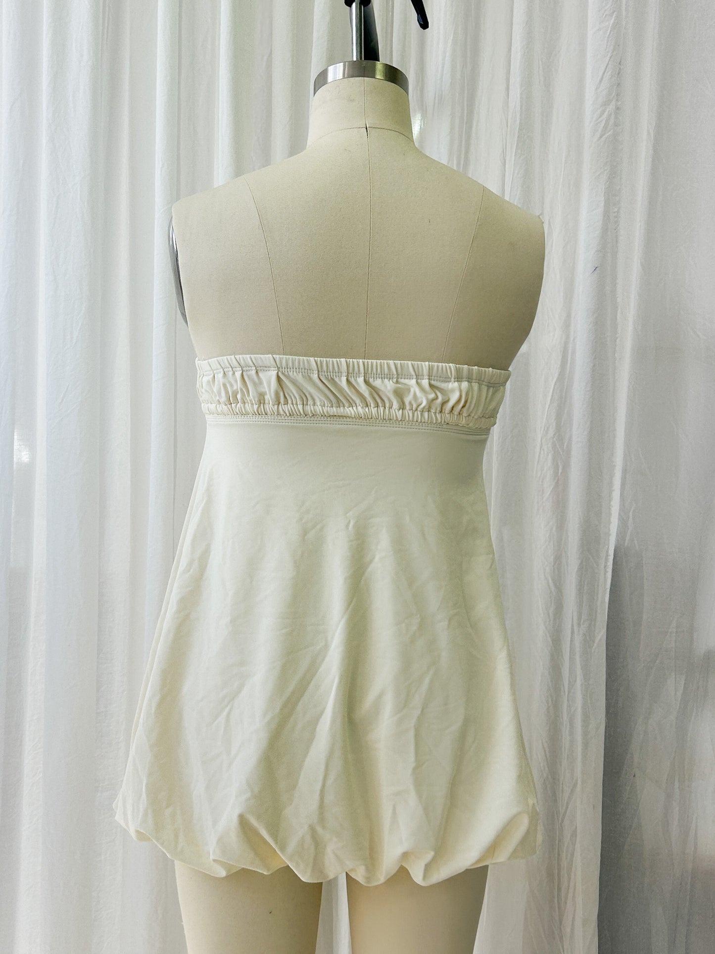 R25 -  Puff mini dress - pearl (extra small)