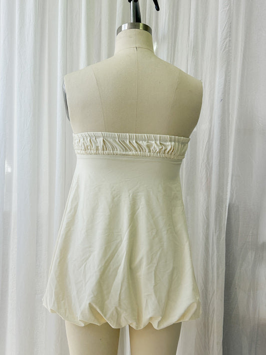 R25 -  Puff mini dress - pearl (extra small)