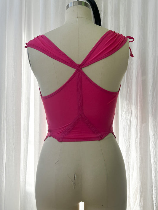 SS20 - Tankini top - hot pink (extra small 2/2)