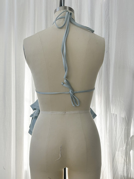 AW23 - Ruffle peplum top - silver (small)
