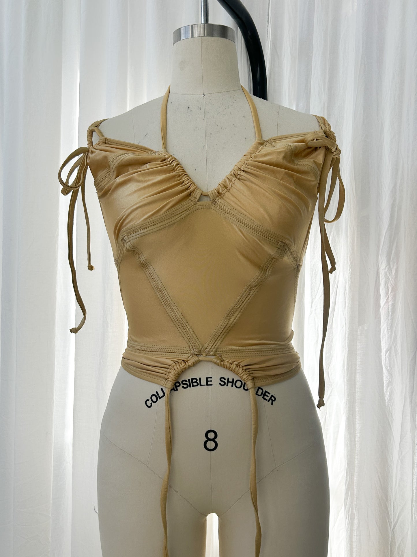 R25- Tankini top - gold (extra small)
