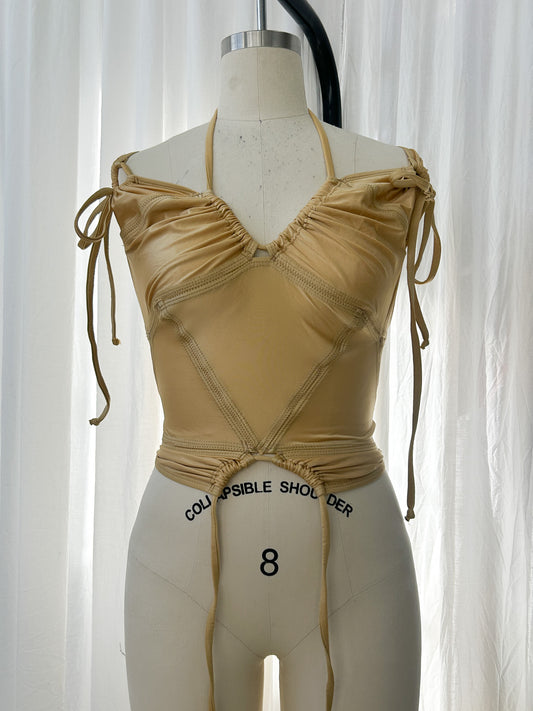 R25- Tankini top - gold (extra small)