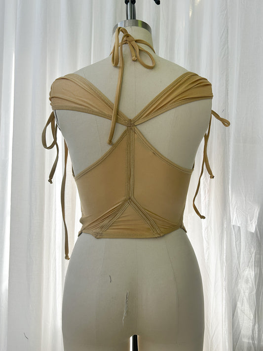 R25- Tankini top - gold (extra small)