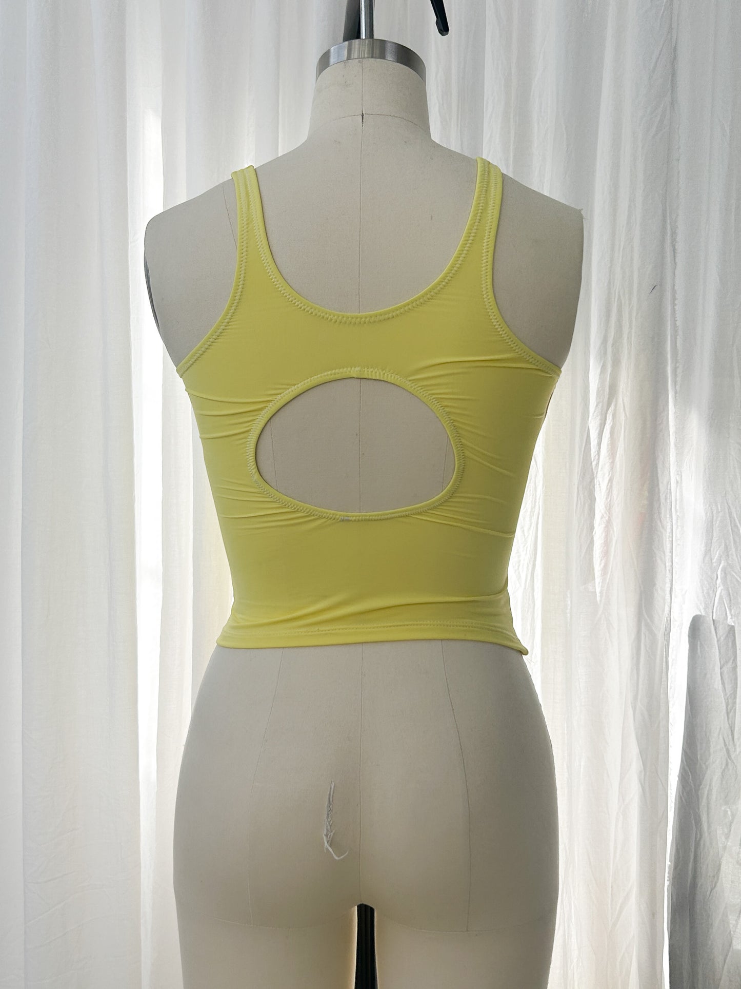R25- Racerback tank - lemon/pearl (extra small)
