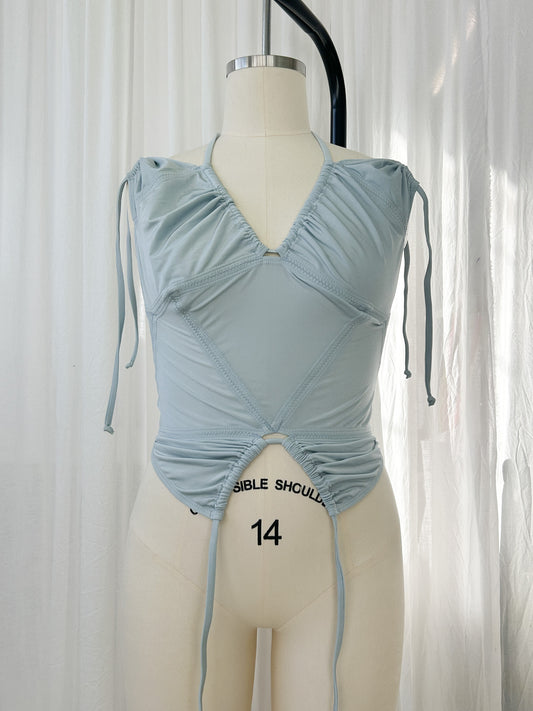 AW23- Tankini top- silver (medium)