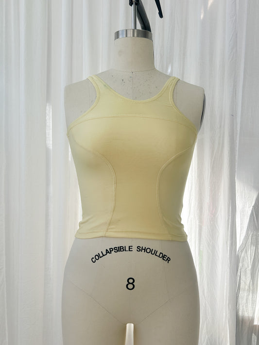Racerback tank - butter yellow (extra small)