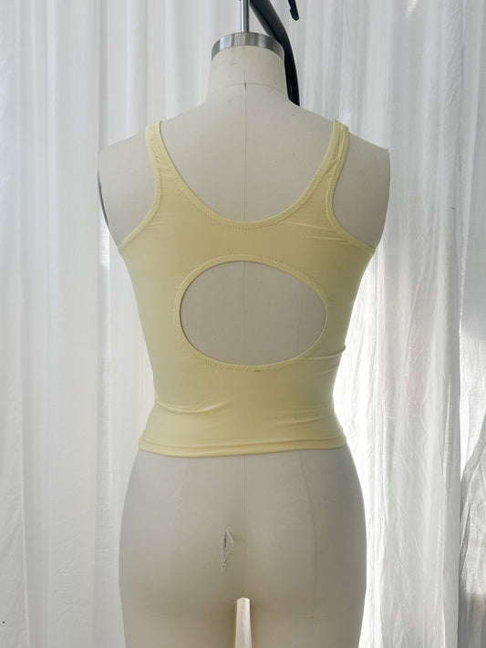 Racerback tank - butter yellow (extra small)