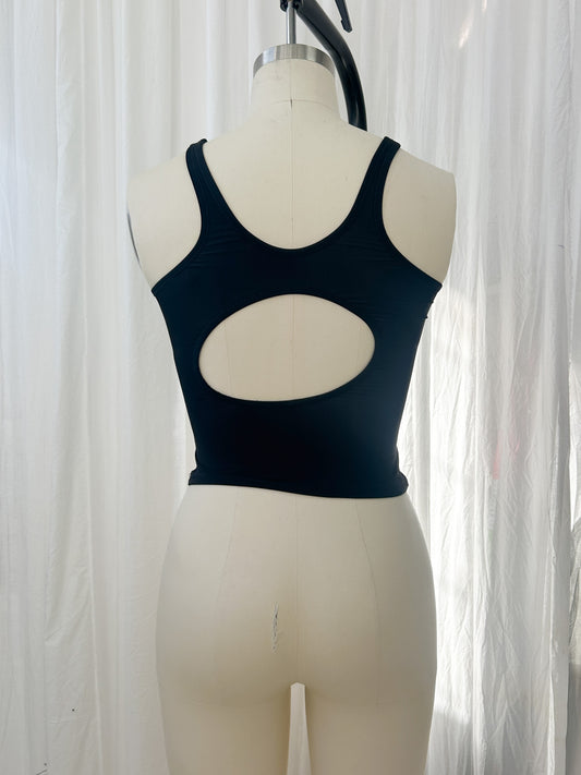Racerback tank - black (extra small)
