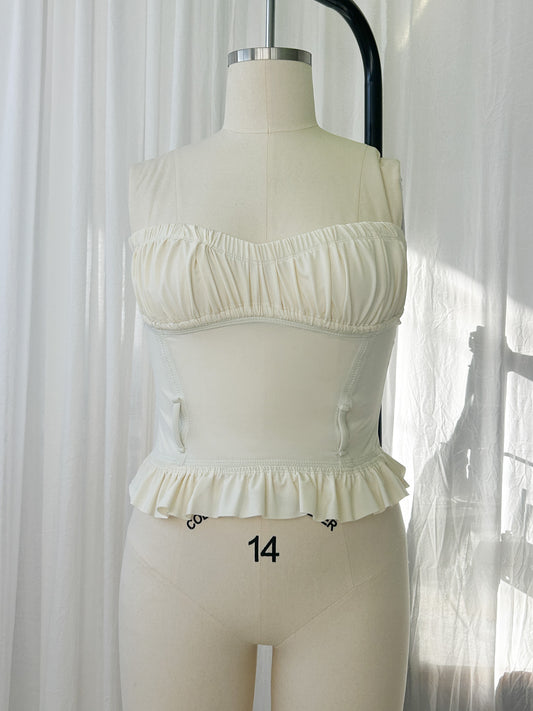 Strapless sweetheart bustier - pearl (medium)