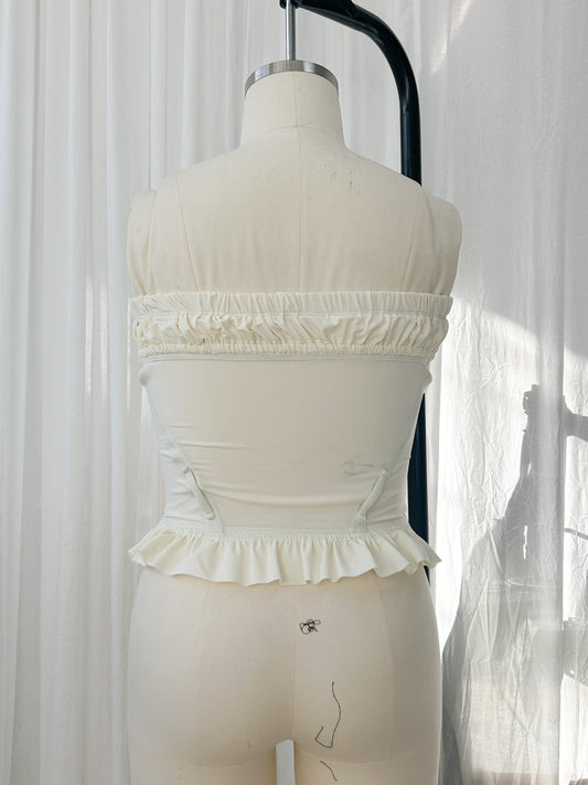 Strapless sweetheart bustier - pearl (medium)