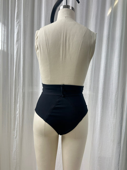 High Waisted bikini Bottom - Black XS