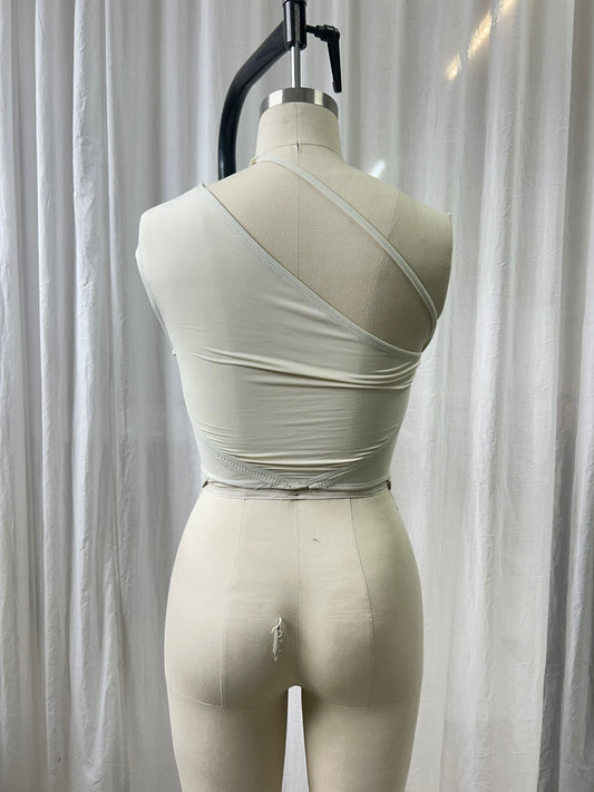 Pearl One Shoulder Tank Top (2/2)- XS