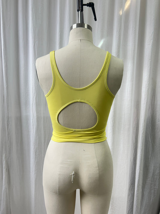 Lemon/Pearl Racerback Tank - XS