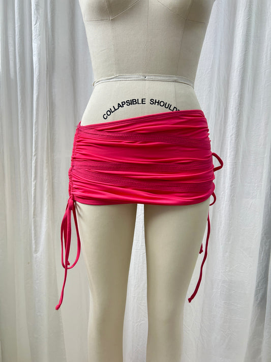 Fuchsia Pink Bandeau Mini Skirt - S