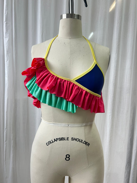 Multi Ruffle Bikini Top - XS