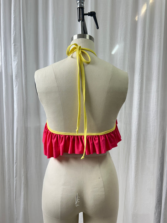 Multi Ruffle Bikini Top - XS