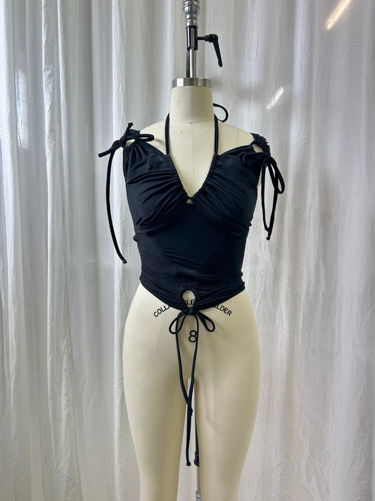 Black Tankini Top - S