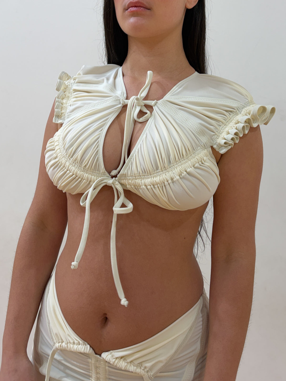 Bikini bolero in pearl